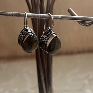 Labradorite sterling silver earrings